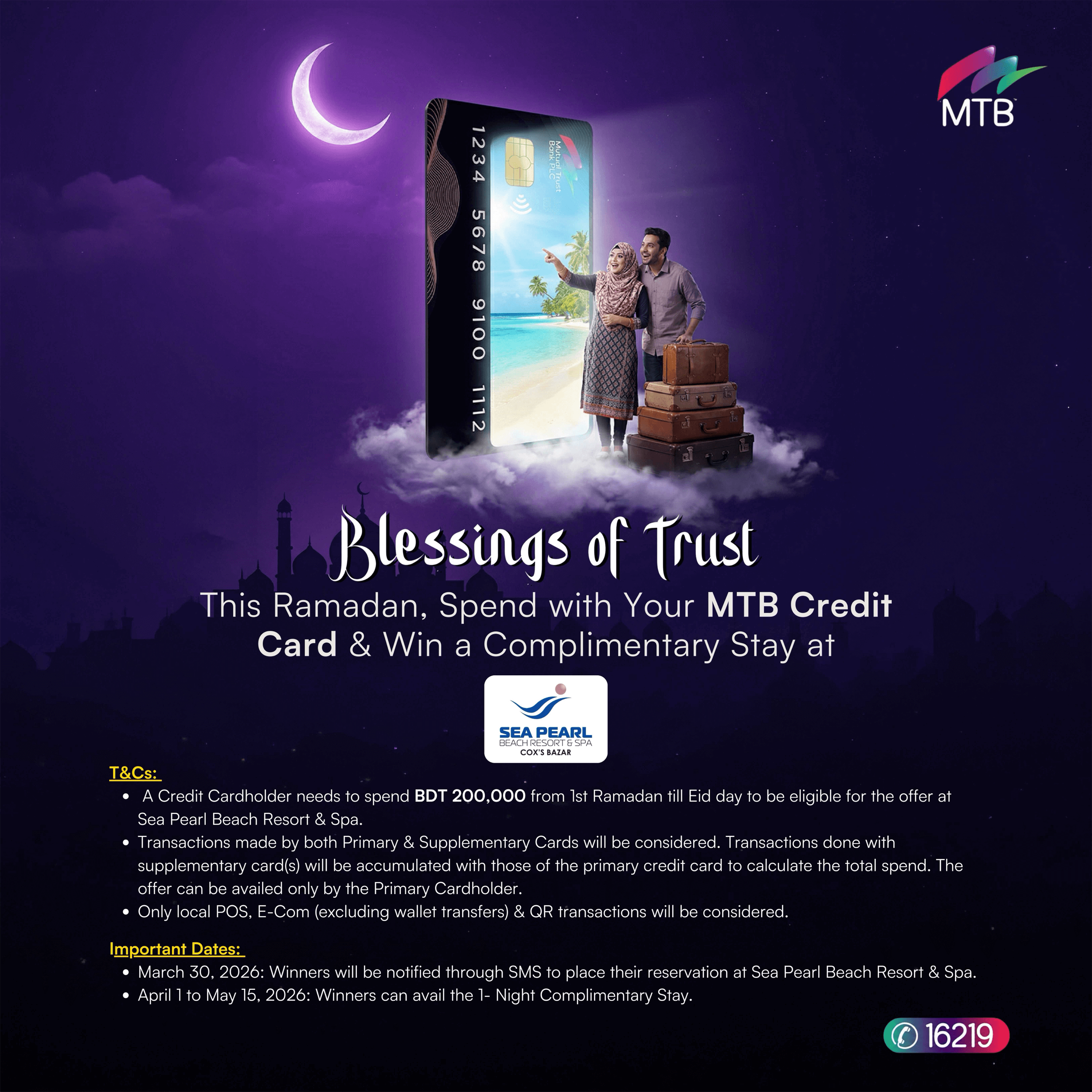 Complimentary Stay at Sea Pearl