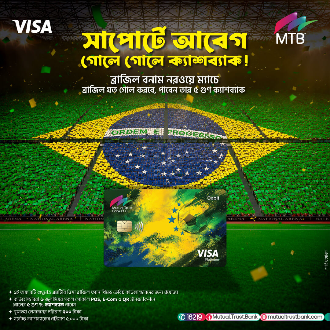 Visa Debit Card Cashback Offer for Brasil Fan